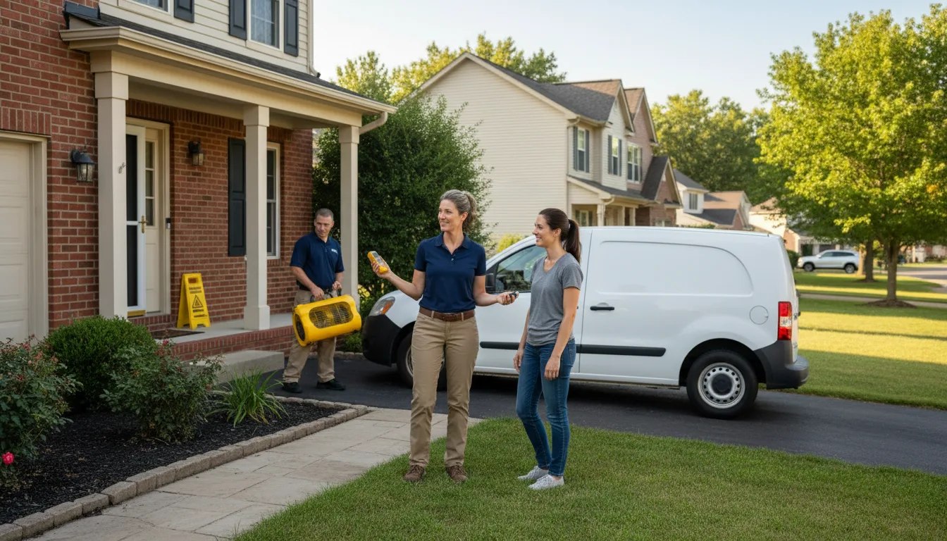Residential water damage restoration in May, ID